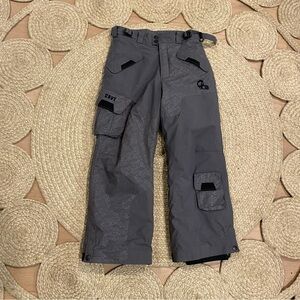 Columbia gray snow ski convert pants boys 8 insulated